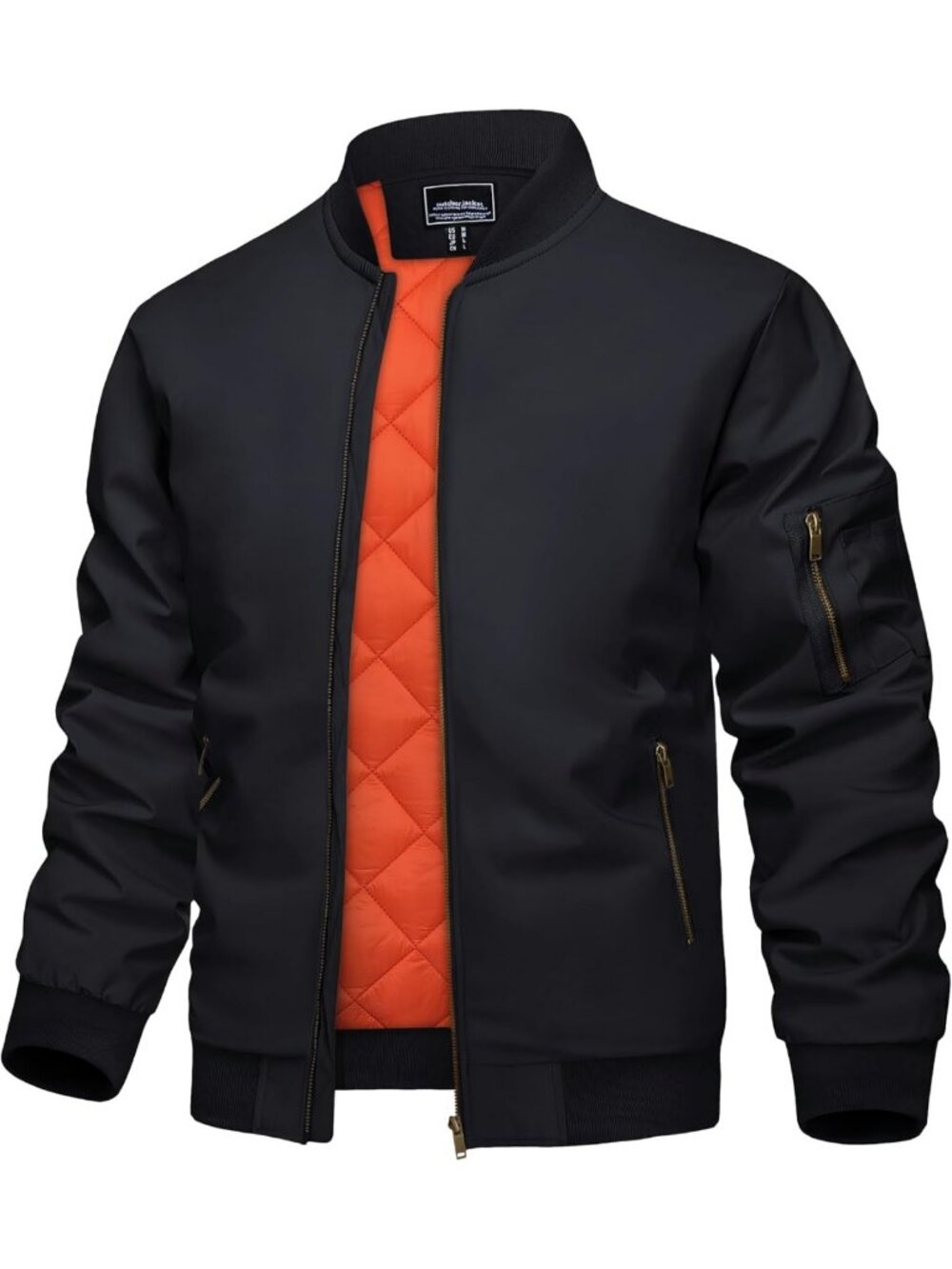 Stylish Men's Bomber Jacket - Warm Windbreaker for Fall & Winter Casual Wear